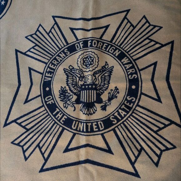 Pendleton Limited Edition Veterans of Foreign Wars Brown Blue Blanket NWT Throw - Picture 10 of 16
